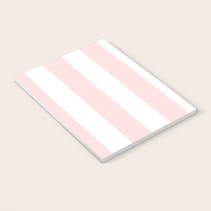 Pink Bubblegum Pop and White Wide Cabana Stripes Notebook Gallery Image 3