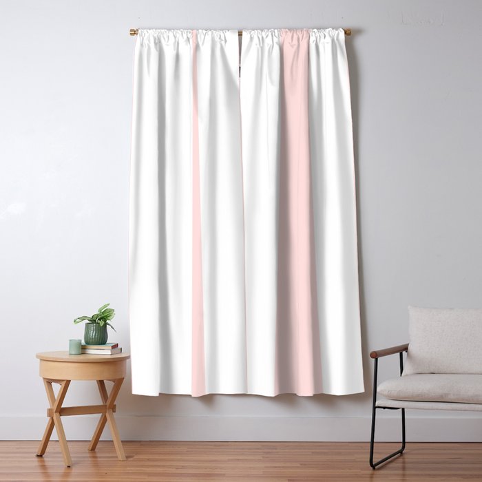 Pink Bubblegum Pop and White Wide Cabana Stripes Window Curtain Gallery Image 5