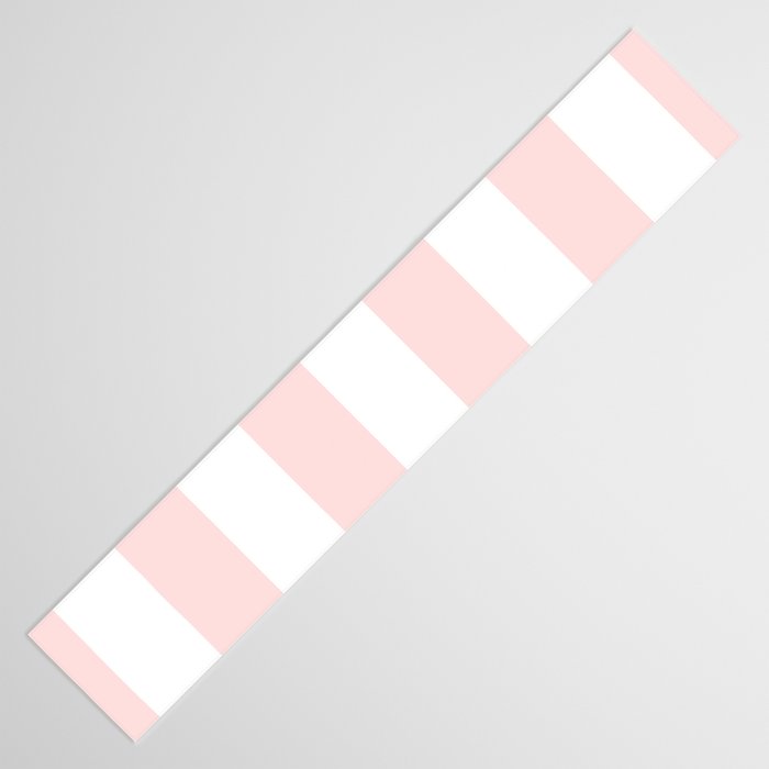 Pink Bubblegum Pop and White Wide Cabana Stripes Table Runner Gallery Image 3