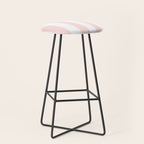 Pink Bubblegum Pop and White Wide Cabana Stripes Stool Gallery Image 1