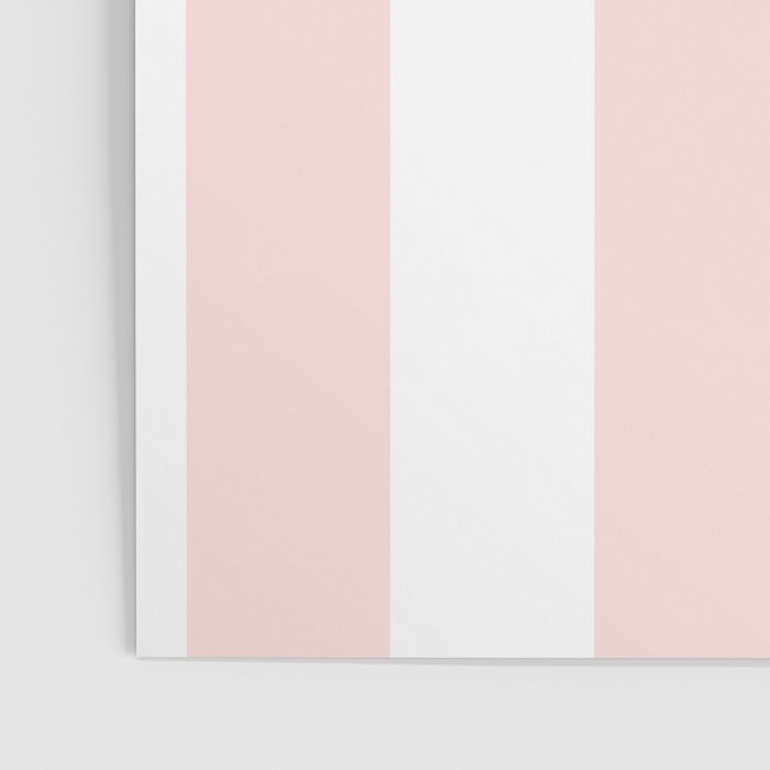 Pink Bubblegum Pop and White Wide Cabana Stripes Poster Gallery Image 3