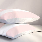 Pink Bubblegum Pop and White Wide Cabana Stripes Pillow Sham Gallery Image 3