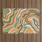 Rainbow Marble Outdoor Rug Gallery Image 1
