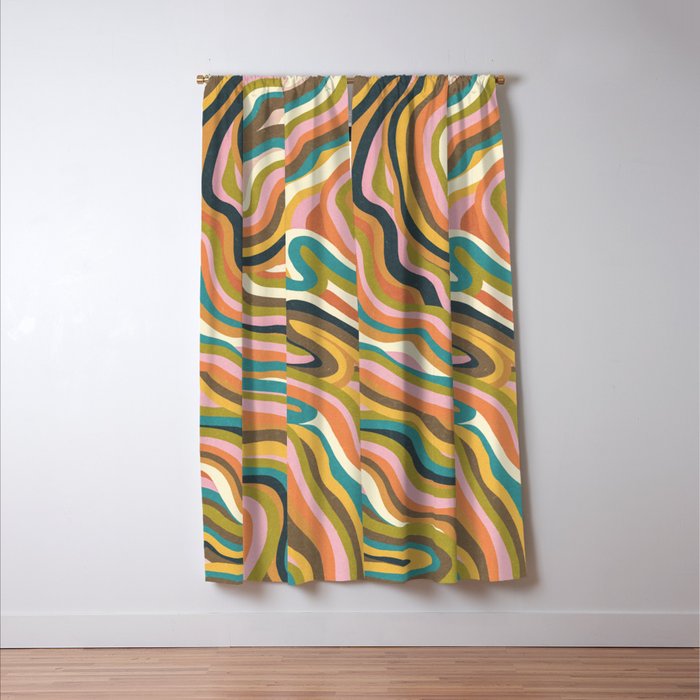 Rainbow Marble Window Curtain Gallery Image 3