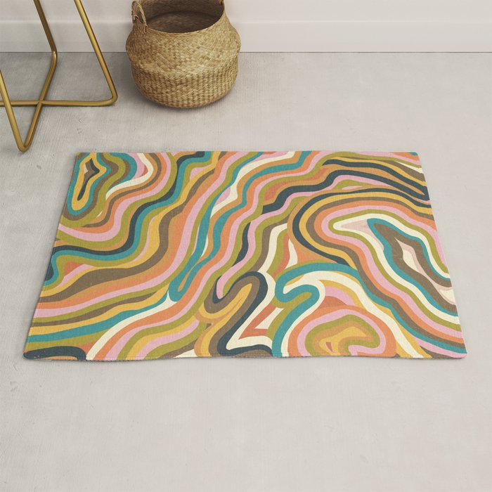 Rainbow Marble Rug Gallery Image 1