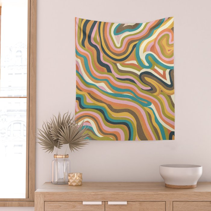 Rainbow Marble Wall Tapestry Gallery Image 2
