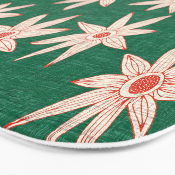 sema palm fire orange Bath Mat Gallery Image 3