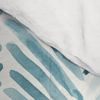 Turquoise herringbone - watercolor Comforter Gallery Image 4