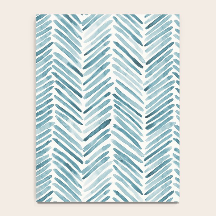 Turquoise herringbone - watercolor Notebook Gallery Image 4