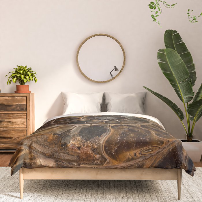 Earth treasures - Fossil in brown tones Comforter Gallery Image 3