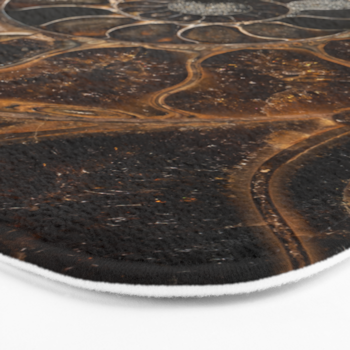 Earth treasures - Fossil in brown tones Bath Mat Gallery Image 3