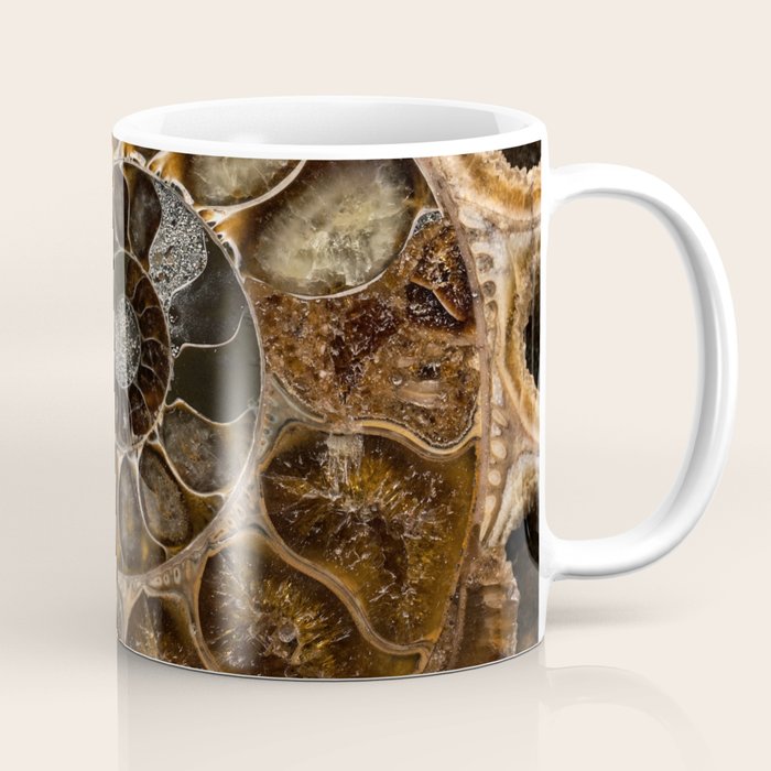 Earth treasures - Fossil in brown tones Coffee Mug Gallery Image 1