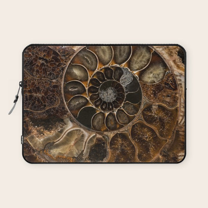 Earth treasures - Fossil in brown tones Laptop Sleeve Gallery Image 1