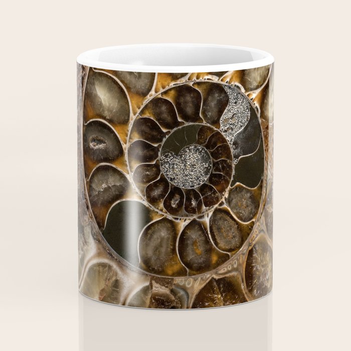Earth treasures - Fossil in brown tones Coffee Mug Gallery Image 4