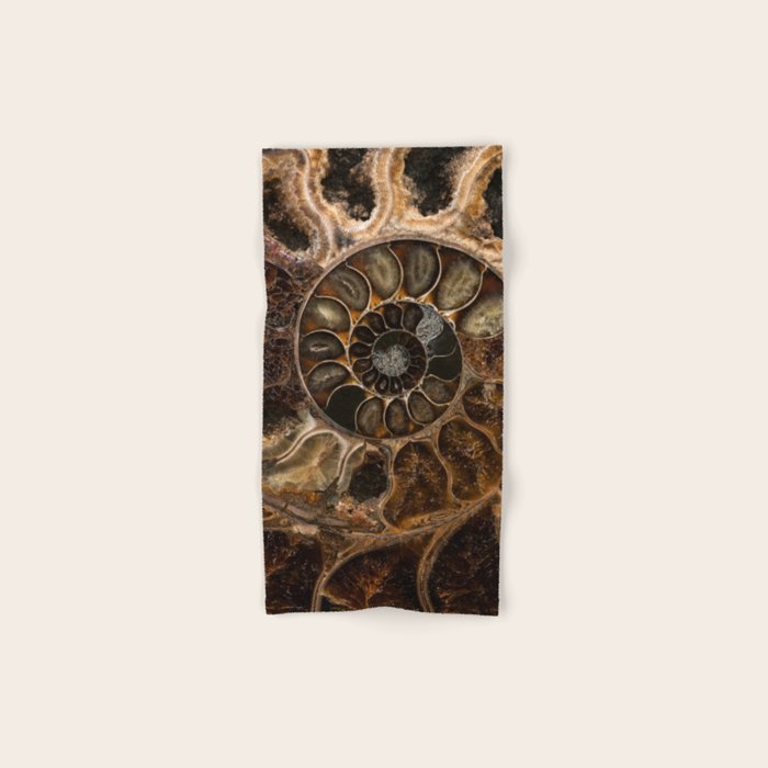 Earth treasures - Fossil in brown tones Bath Towel Gallery Image 1