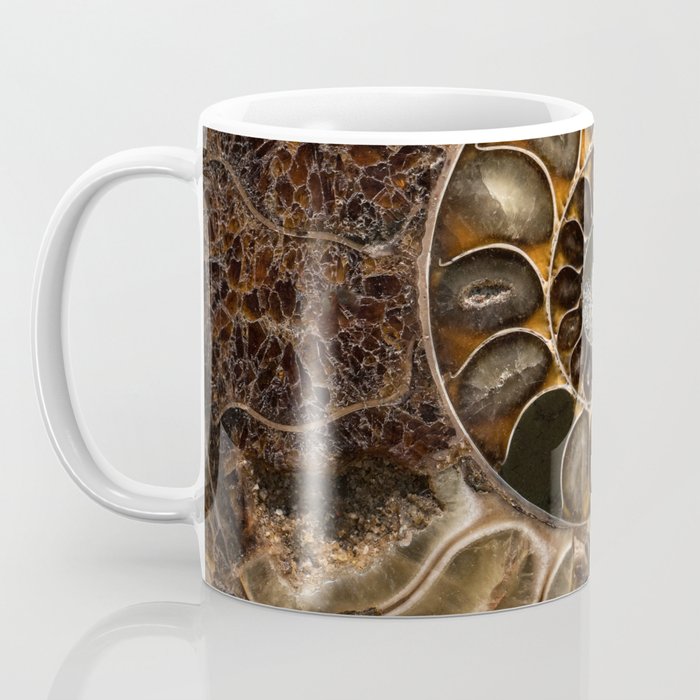 Earth treasures - Fossil in brown tones Coffee Mug Gallery Image 3