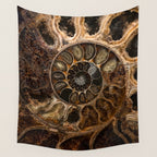 Earth treasures - Fossil in brown tones Wall Tapestry Gallery Image 4