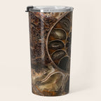 Earth treasures - Fossil in brown tones Travel Mug Gallery Image 3