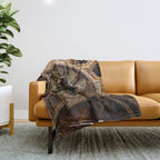 Earth treasures - Fossil in brown tones Throw Blanket Gallery Image 1
