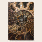 Earth treasures - Fossil in brown tones Cutting Board Gallery Image 1