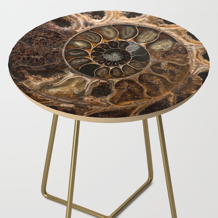 Earth treasures - Fossil in brown tones Side Table Gallery Image 2