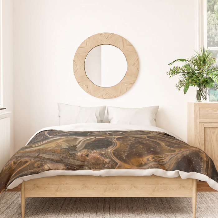 Earth treasures - Fossil in brown tones Duvet Cover Gallery Image 3