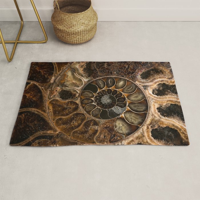 Earth treasures - Fossil in brown tones Rug Gallery Image 1