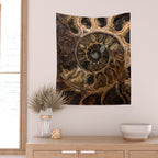 Earth treasures - Fossil in brown tones Wall Tapestry Gallery Image 2