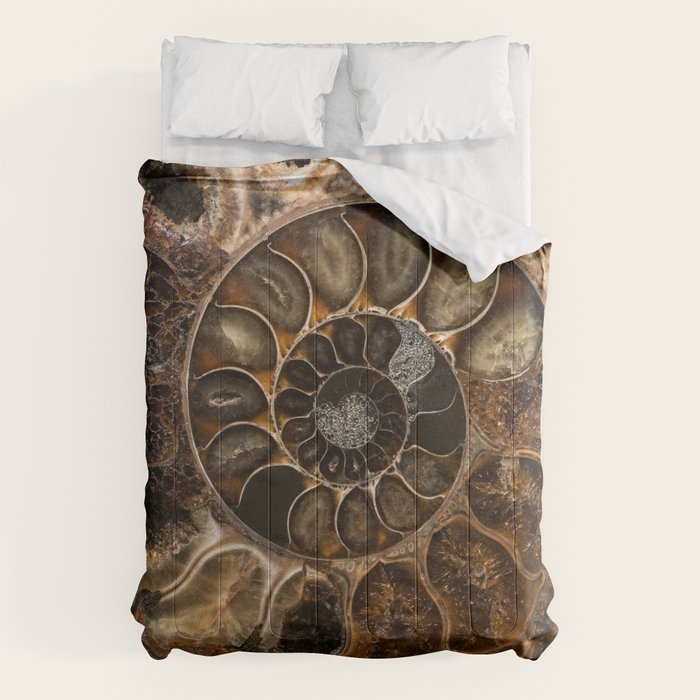 Earth treasures - Fossil in brown tones Comforter Gallery Image 6