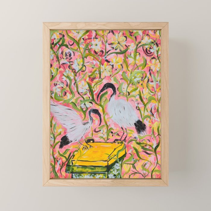 Bin chicken Australian native bird  Mini Art Print Gallery Image 1