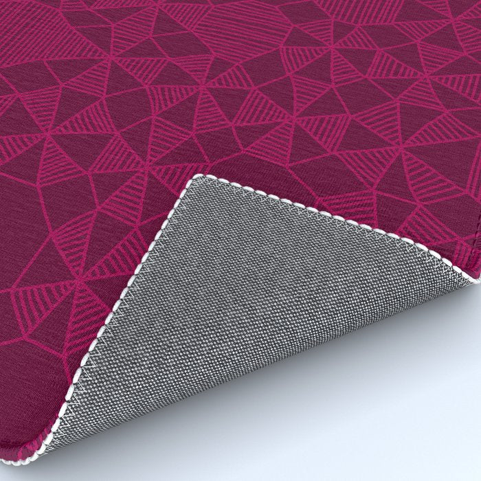 Abstract Minimalism in Raspberry Rug Gallery Image 4