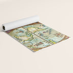 Magical Antique World Map  Yoga Mat Gallery Image 2