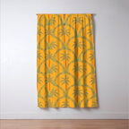 Vintage summer palm tree art pattern Window Curtain Gallery Image 3