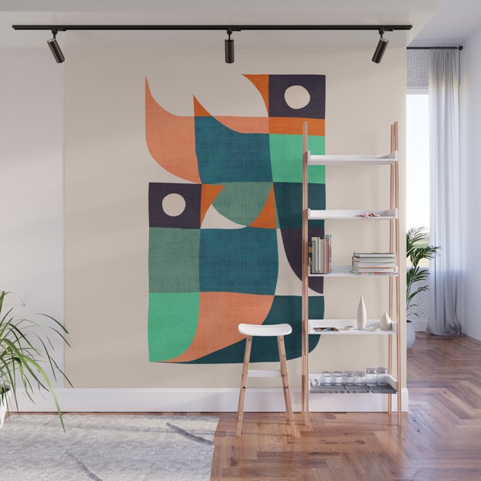 Two birds dancing Wall Mural Gallery Image 1