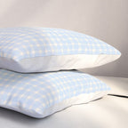 Blue White Gingham Check Pillow Sham Gallery Image 3