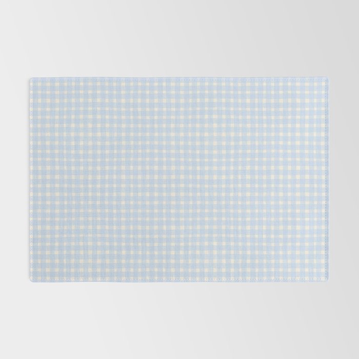 Blue White Gingham Check Rug Gallery Image 2