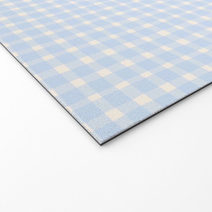 Blue White Gingham Check Welcome Mat Gallery Image 2