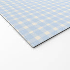 Blue White Gingham Check Welcome Mat Gallery Image 2