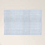 Blue White Gingham Check Welcome Mat Gallery Image 1