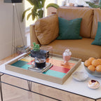 Modern Minimalist Geometric Artwork Serving Tray Gallery Image 2