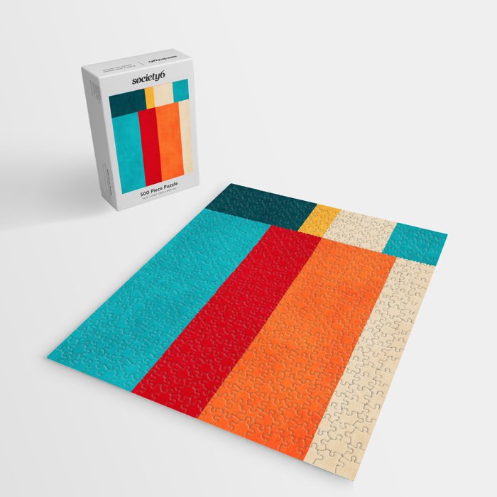 Modern Minimalist Geometric Artwork Jigsaw Puzzle Gallery Image 2