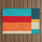Modern Minimalist Geometric Artwork Outdoor Rug Gallery Image 1
