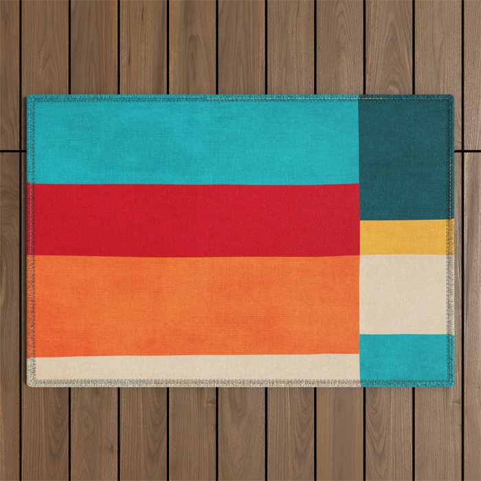 Modern Minimalist Geometric Artwork Outdoor Rug Gallery Image 1