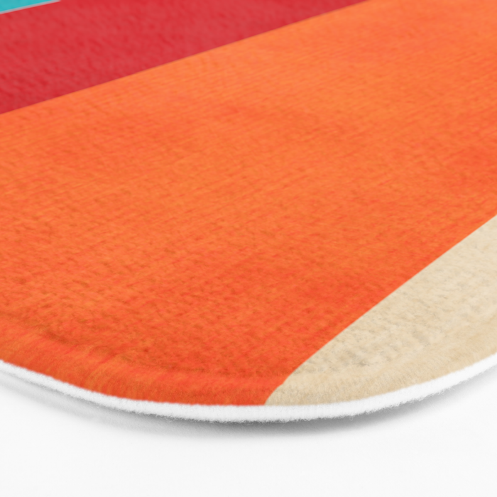 Modern Minimalist Geometric Artwork Bath Mat Gallery Image 3