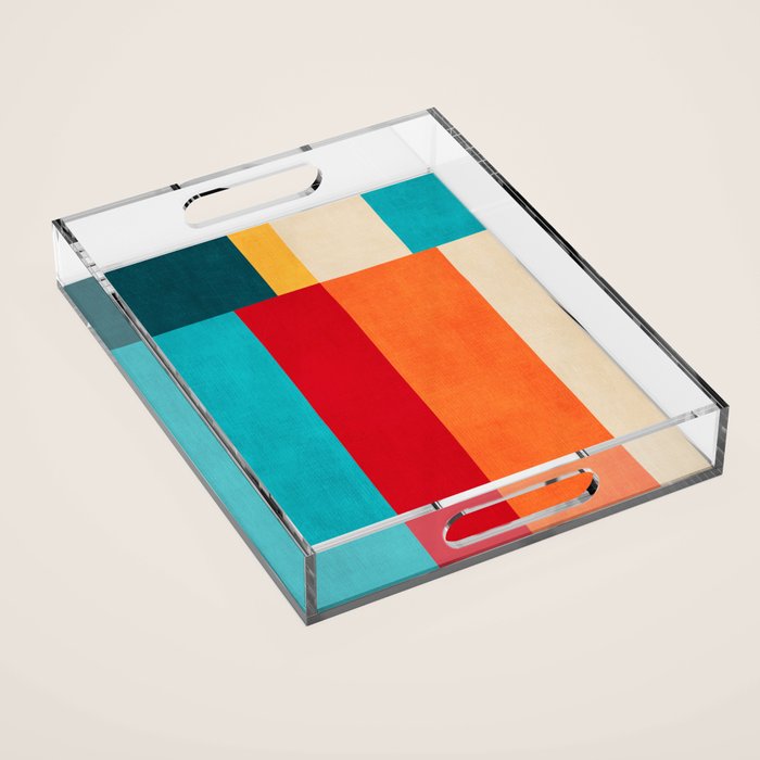 Modern Minimalist Geometric Artwork Acrylic Tray Gallery Image 1