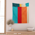 Modern Minimalist Geometric Artwork Wall Tapestry Gallery Image 2