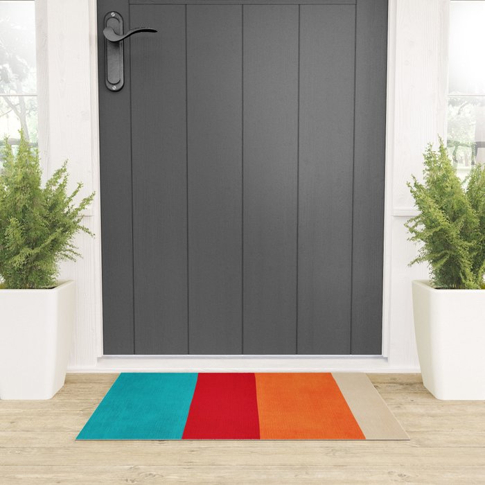 Modern Minimalist Geometric Artwork Welcome Mat Gallery Image 3