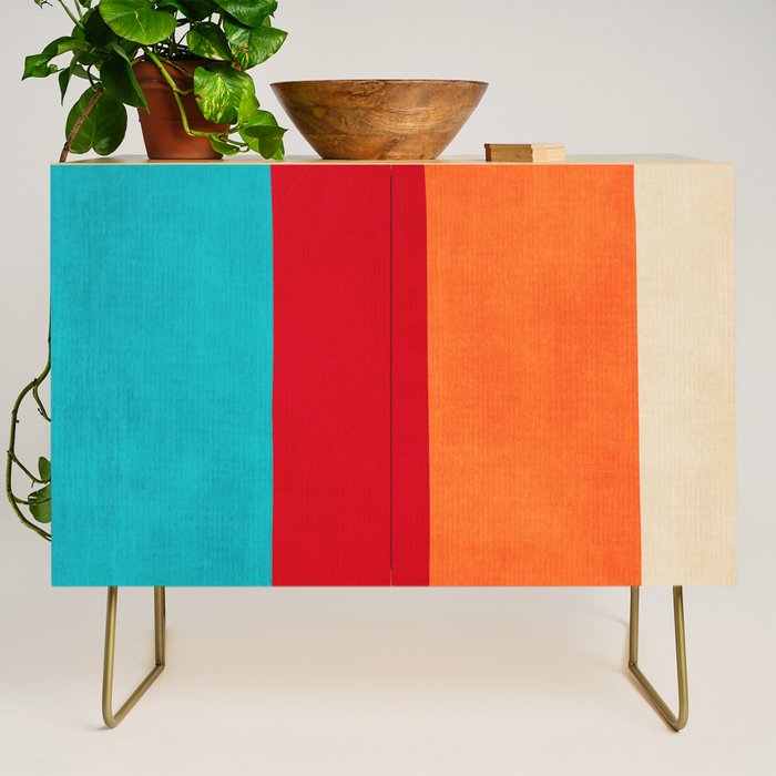 Modern Minimalist Geometric Artwork Credenza Gallery Image 1