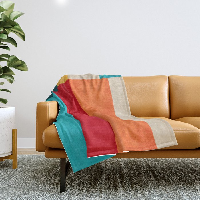 Modern Minimalist Geometric Artwork Throw Blanket Gallery Image 1