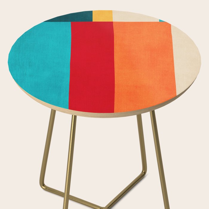 Modern Minimalist Geometric Artwork Side Table Gallery Image 2